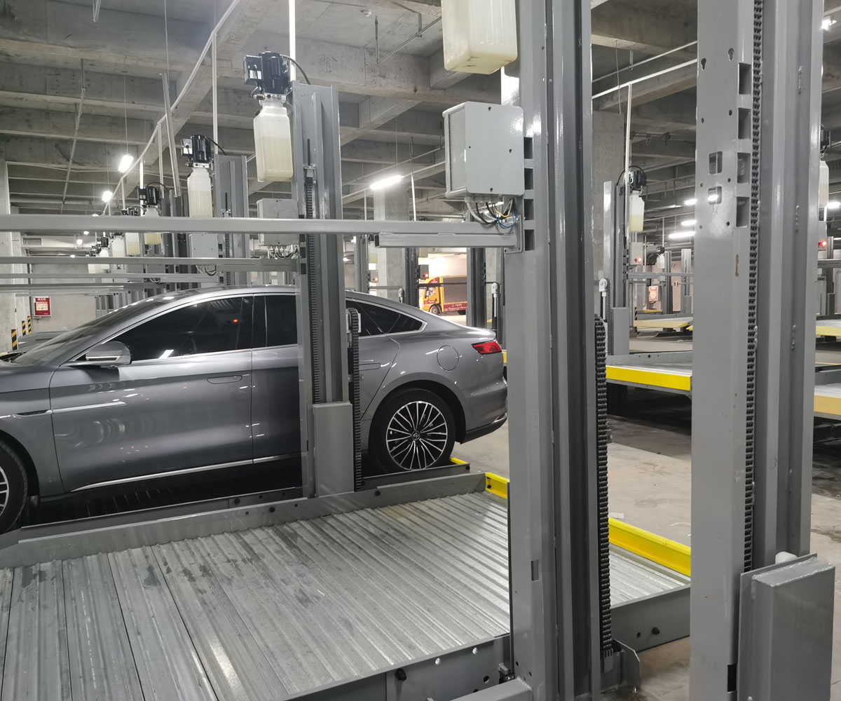 云陽縣二層升降式機械停車場回收
